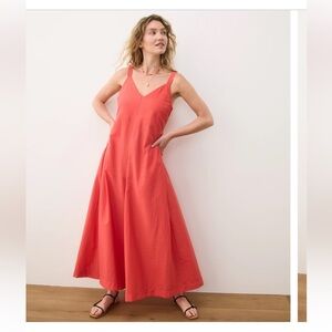 Marine Layer Coral Sleeveless Maxi Dress